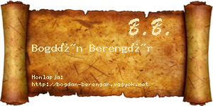 Bogdán Berengár névjegykártya